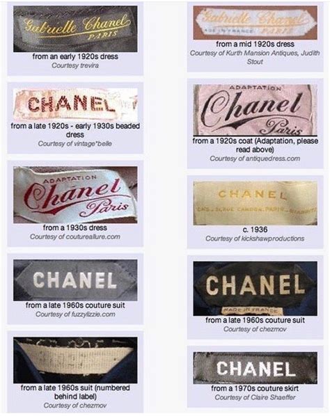 vintage chanel labels|old fashioned Chanel.